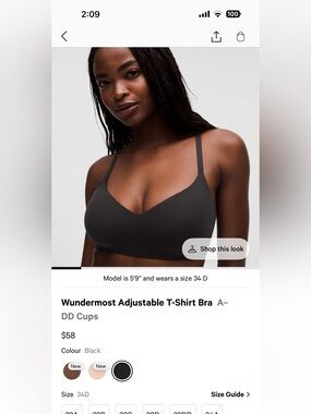 Lululemon Wundermost T-shirt bra